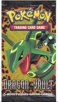 Image of the front of a booster pack from the Dragon Vault set of pokemon cards